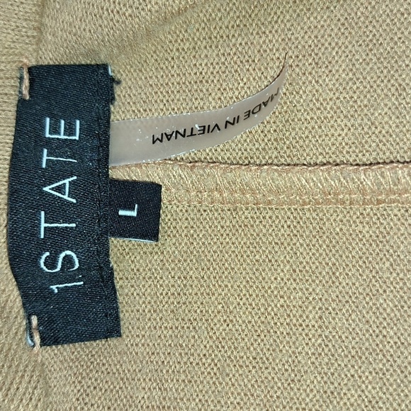 1. State Women's Wrap Sweater Lightweight Tan Size Large - Picture 3 of 7